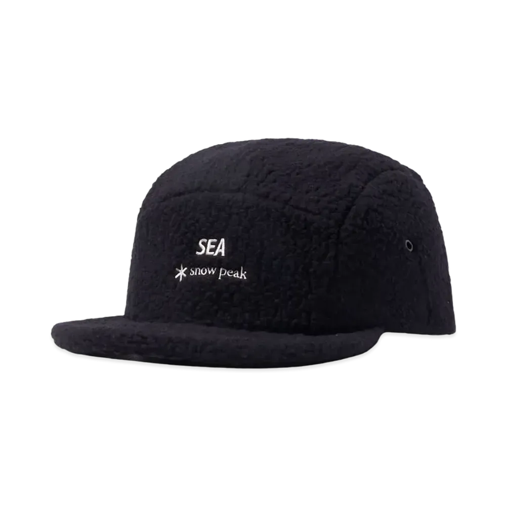 WIND AND SEA x Snow Peak Thermal Boa Fleece Cap "Black"