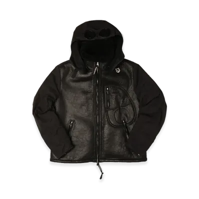 C.P. Company x One Block Down Shearling Jacket "Black"