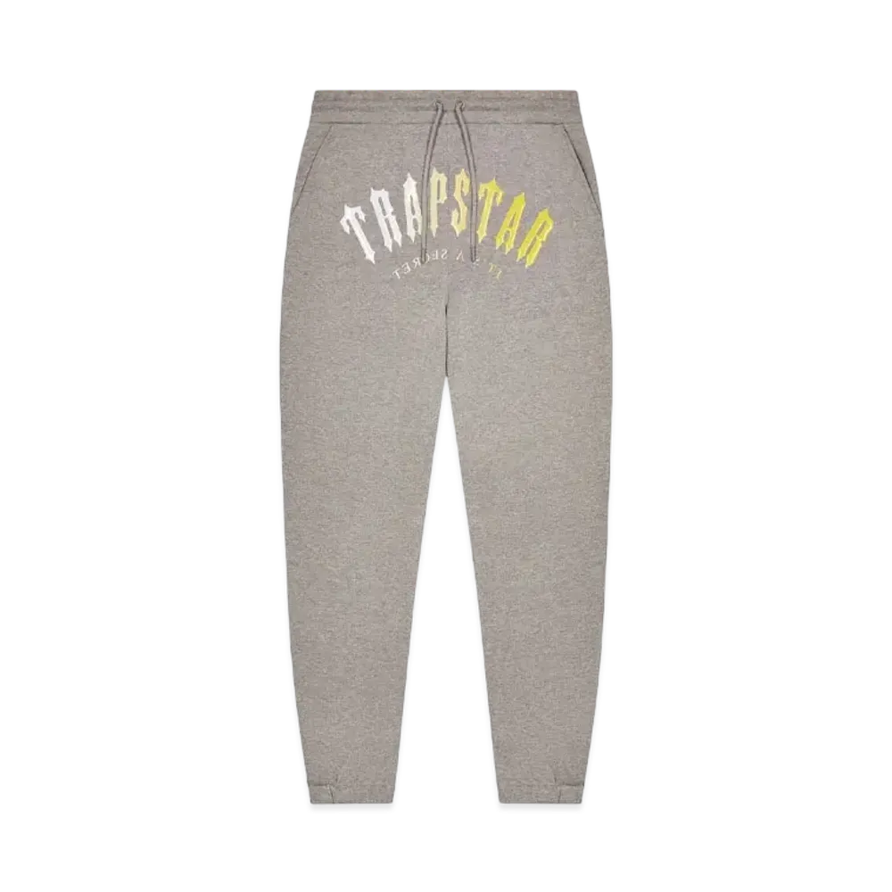 TRAPSTAR Decoded Hooded Gel Tracksuit "Grey/Yellow"
