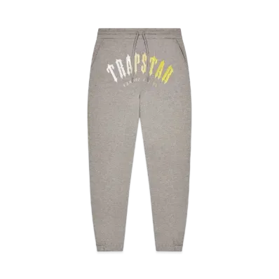 TRAPSTAR Decoded Hooded Gel Tracksuit "Grey/Yellow"