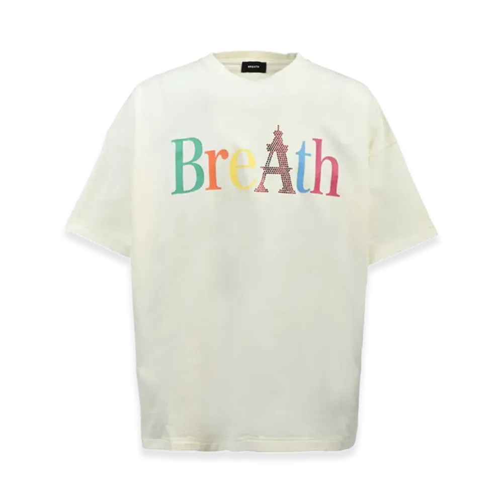 BREATH Rainbow Logo Tee "White"