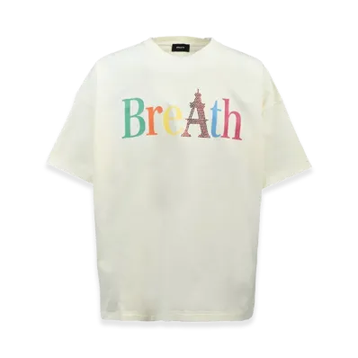 BREATH Rainbow Logo Tee "White"