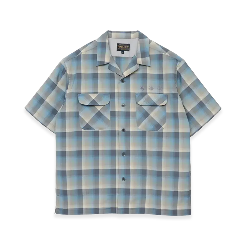 GDC x PENDLETON Open Collar Shirt S/S "Blue"