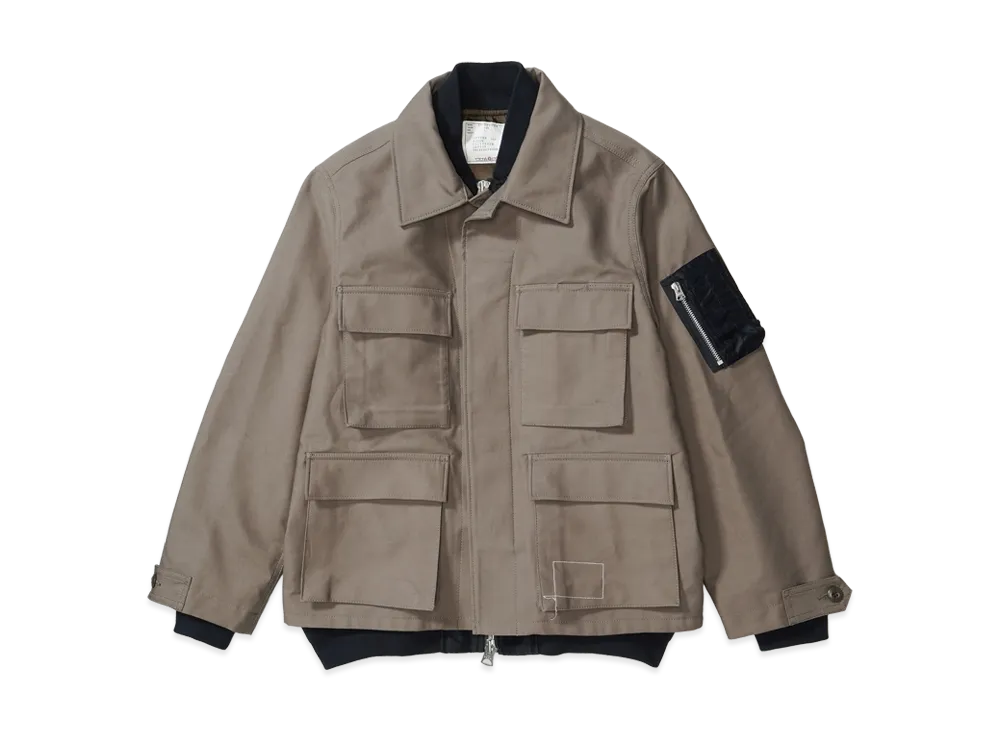 WTAPS ダブルタップス サテン地ジャケット WTAPS x sacai Cotton Back Satin Jacket 02 / Jacket / Cotton Back