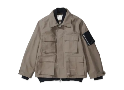 C (やや傷や汚れあり)】sacai 21AW Cotton Oxford Blouson Blackの古着 C (やや傷や汚れあり)】sacai 21AW Cotton Oxford Blouson Blackの古着