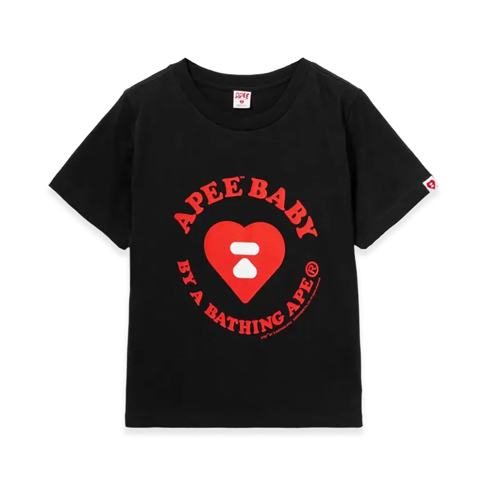 A BATHING APE Women's Apee Kids Printed Tee #2 "Black"
