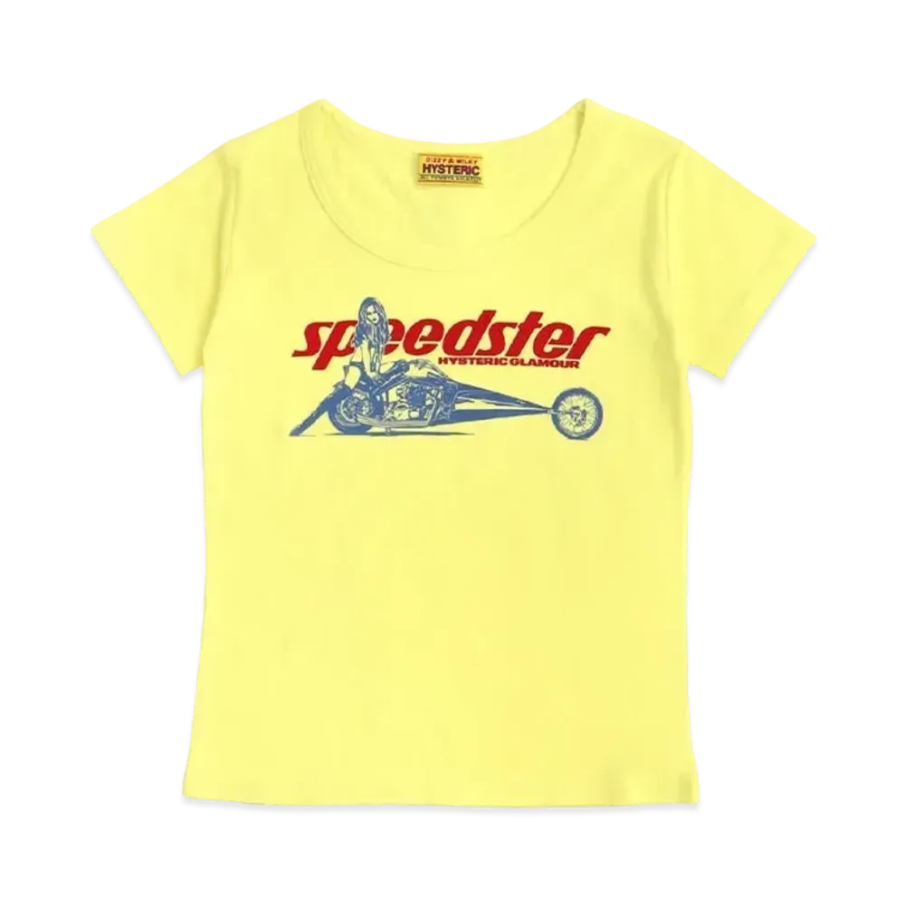 HYSTERIC GLAMOUR Speedster Chibi T-Shirt "Yellow"