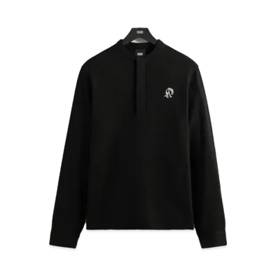 Kith Pique Essex Henley Popover "Black"