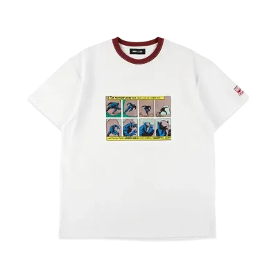 WIND AND SEA x MARVEL Black Panther / Ringer SS Tee "White"