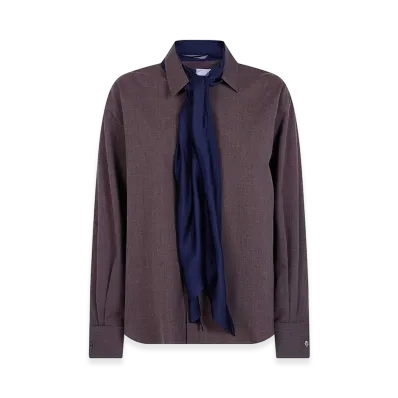 sacai Women's Suiting Shirt "Brown"
