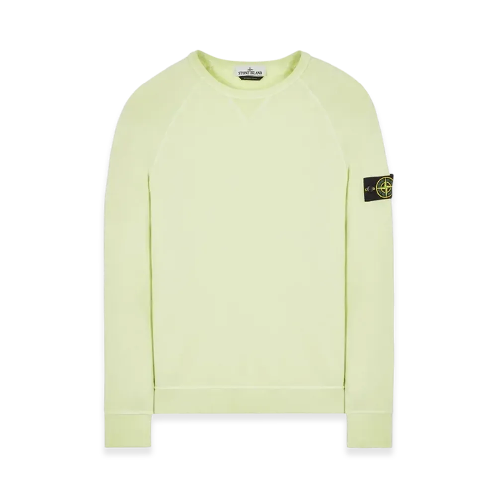 Stone Island 66360 Old Treatment Crewneck Sweatshirt - 23SS "Light Green"