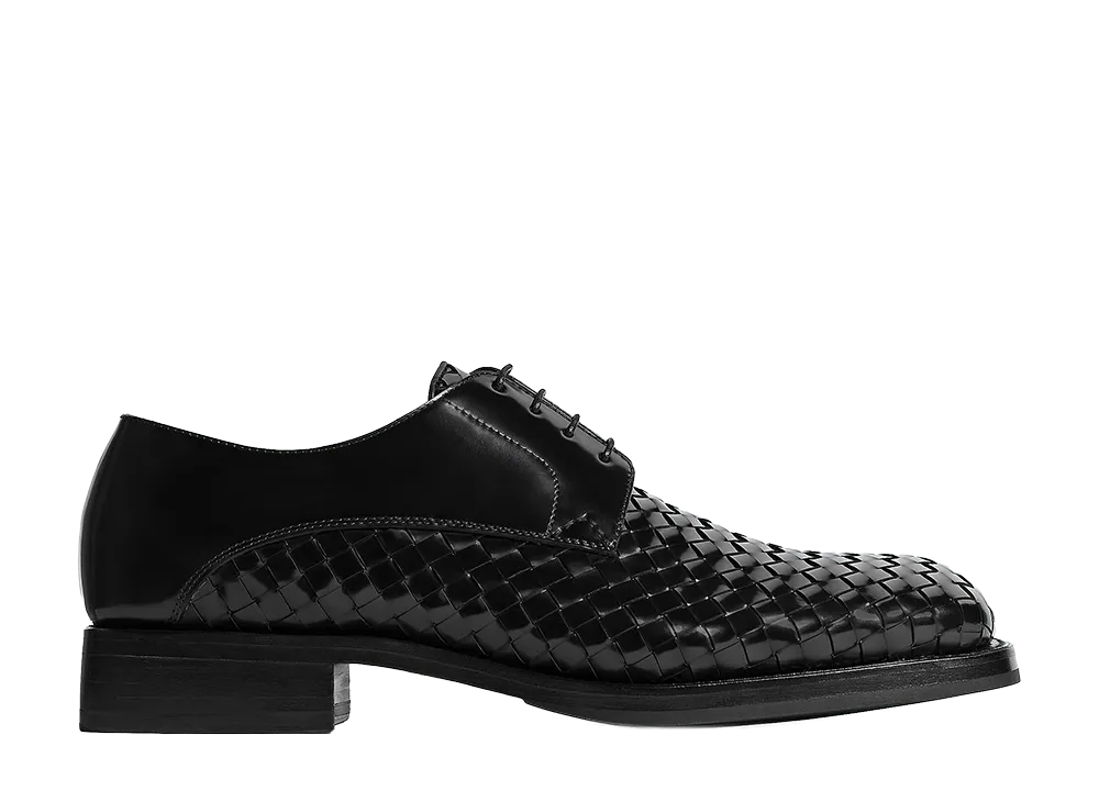 Bottega Veneta Smashed Lace-Up Shoes "Black"