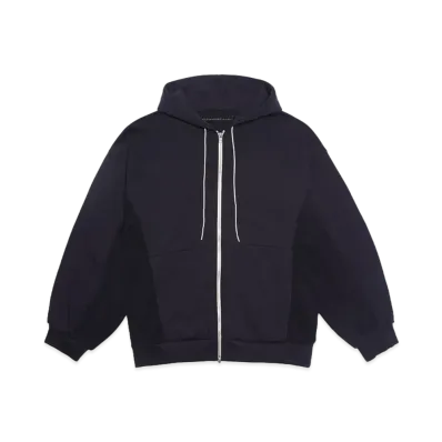 my beautiful landlet TIGHT TENION FLEECY FABRIC ZIP HOODIE"NVY"