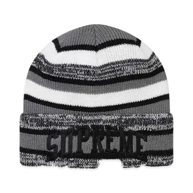 Supreme Heather Stripe Beanie "Black"