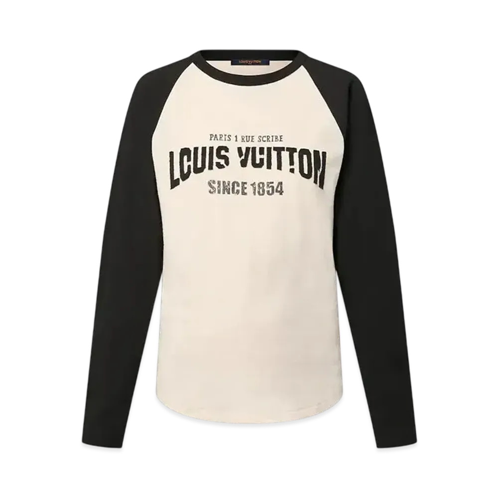 Louis Vuitton Women's Signature Varsity Long-Sleeved Top "Encre"