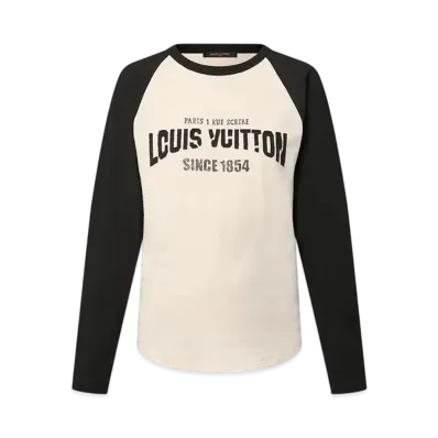 Louis Vuitton Women's Signature Varsity Long-Sleeved Top "Encre"