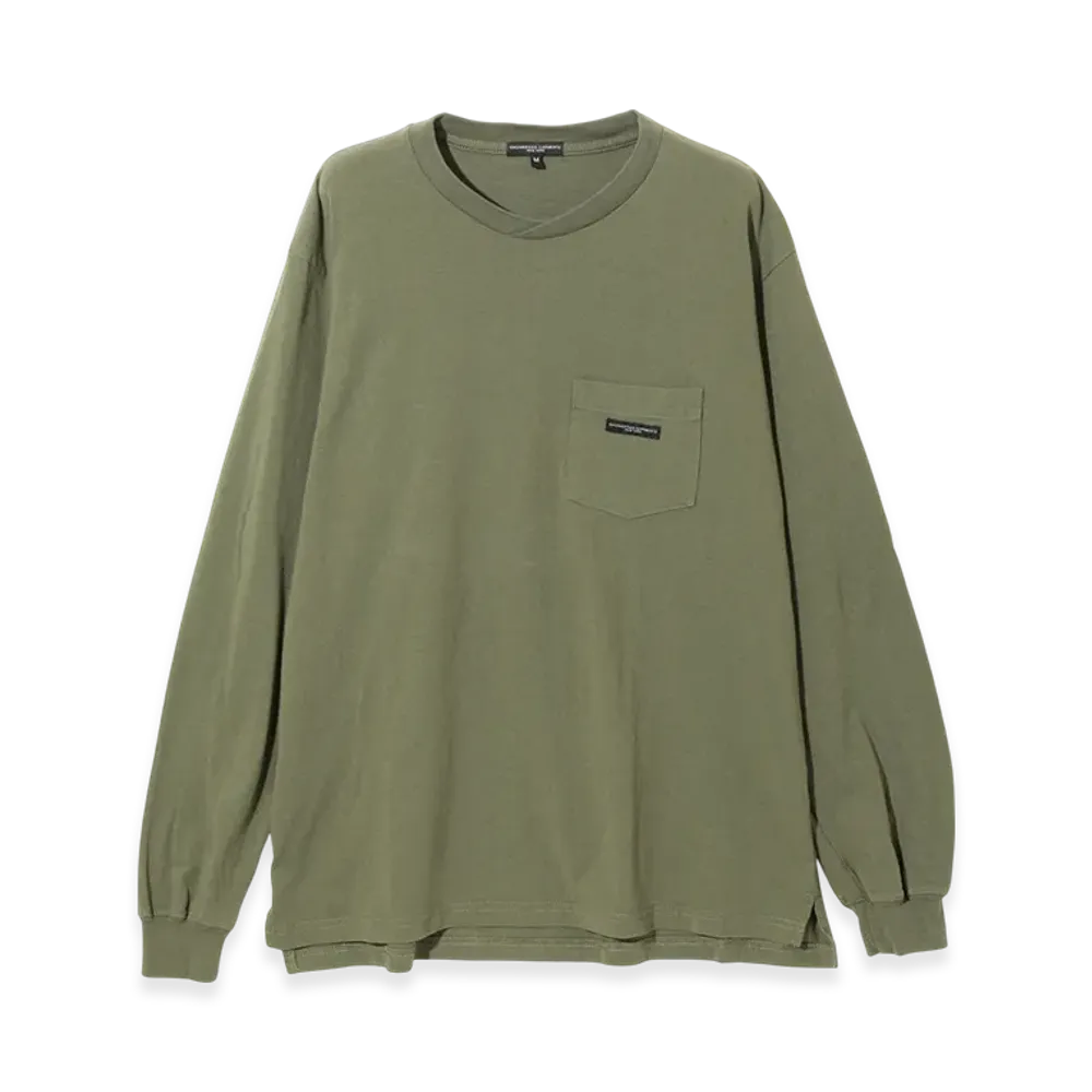 ENGINEERED GARMENTS Long Sleeve Crew Neck Tee "Khaki"