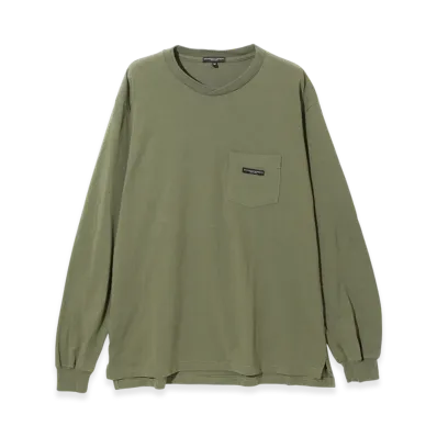 ENGINEERED GARMENTS Long Sleeve Crew Neck Tee "Khaki"