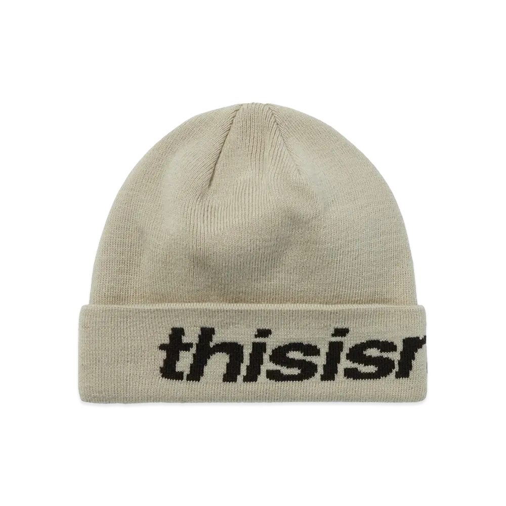 thisisneverthat HSP-Logo Big Cuff Beanie "Beige"