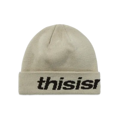 thisisneverthat HSP-Logo Big Cuff Beanie "Beige"