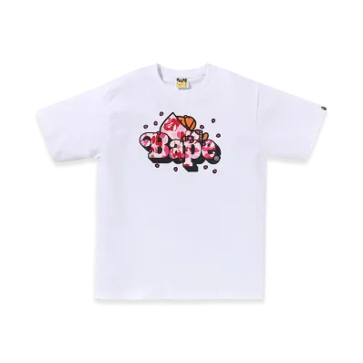 A BATHING APE ABC Sakura Camo Milo On Bape Tee "White"
