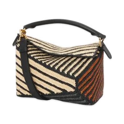 LOEWE Puzzle Edge Bag Small "Natural/Honey Gold"