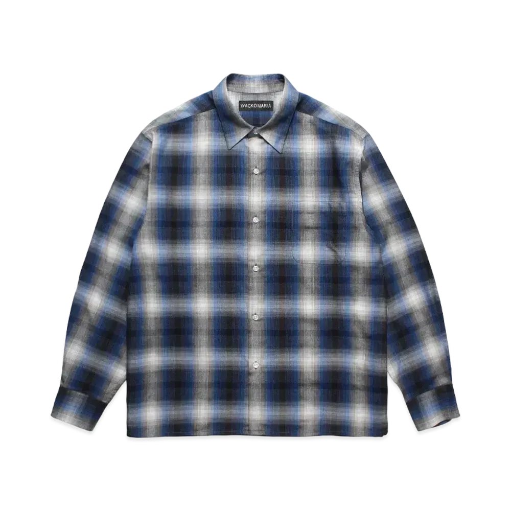 WACKO MARIA Check Regular Collor Shirt "Blue"