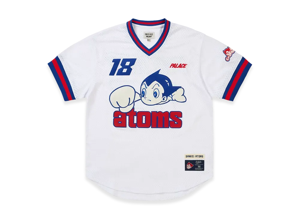 PALACE x SANKEI ATOMS Mesh V-Neck Jersey "White"
