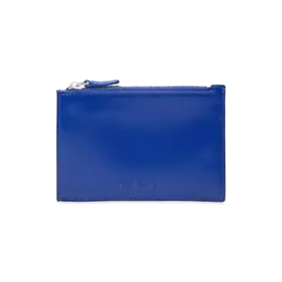 BALENCIAGA Men's Essential Long Coin And Card Holder "Blue"