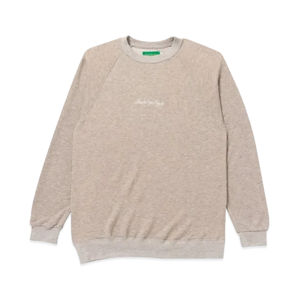 BlackEyePatch ROYAL SCRIPT RAGLAN CREW SWEAT "Brown"
