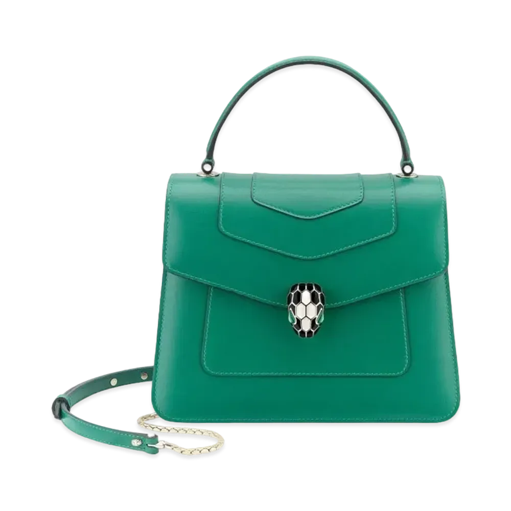 BVLGARI Serpenti Forever Top Handle "Emerald Green"
