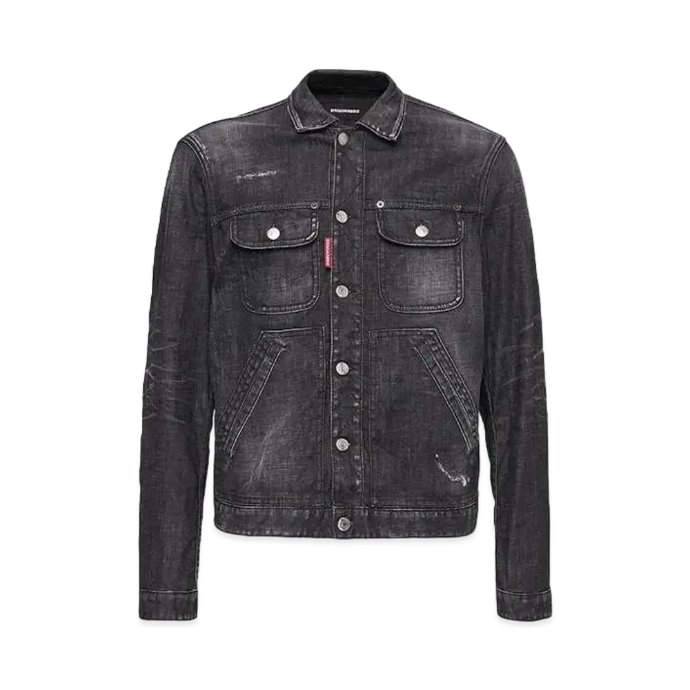 Dsquared2 Black Easy Wash Jean Jacket "Black"