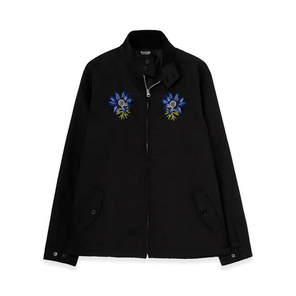 WILDSIDE YOHJI YAMAMOTO T/C Flower Embroidery Swingtop "Anemone Blue"