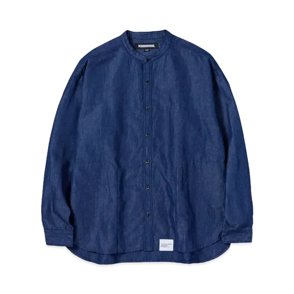 NEIGHBORHOOD Bandcollar Shirt LS "Indigo"