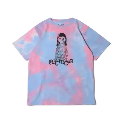 atmos pink x Kazuo Umezu Beautiful Girl Baptism Tie Dye T-Shirt "Blue"