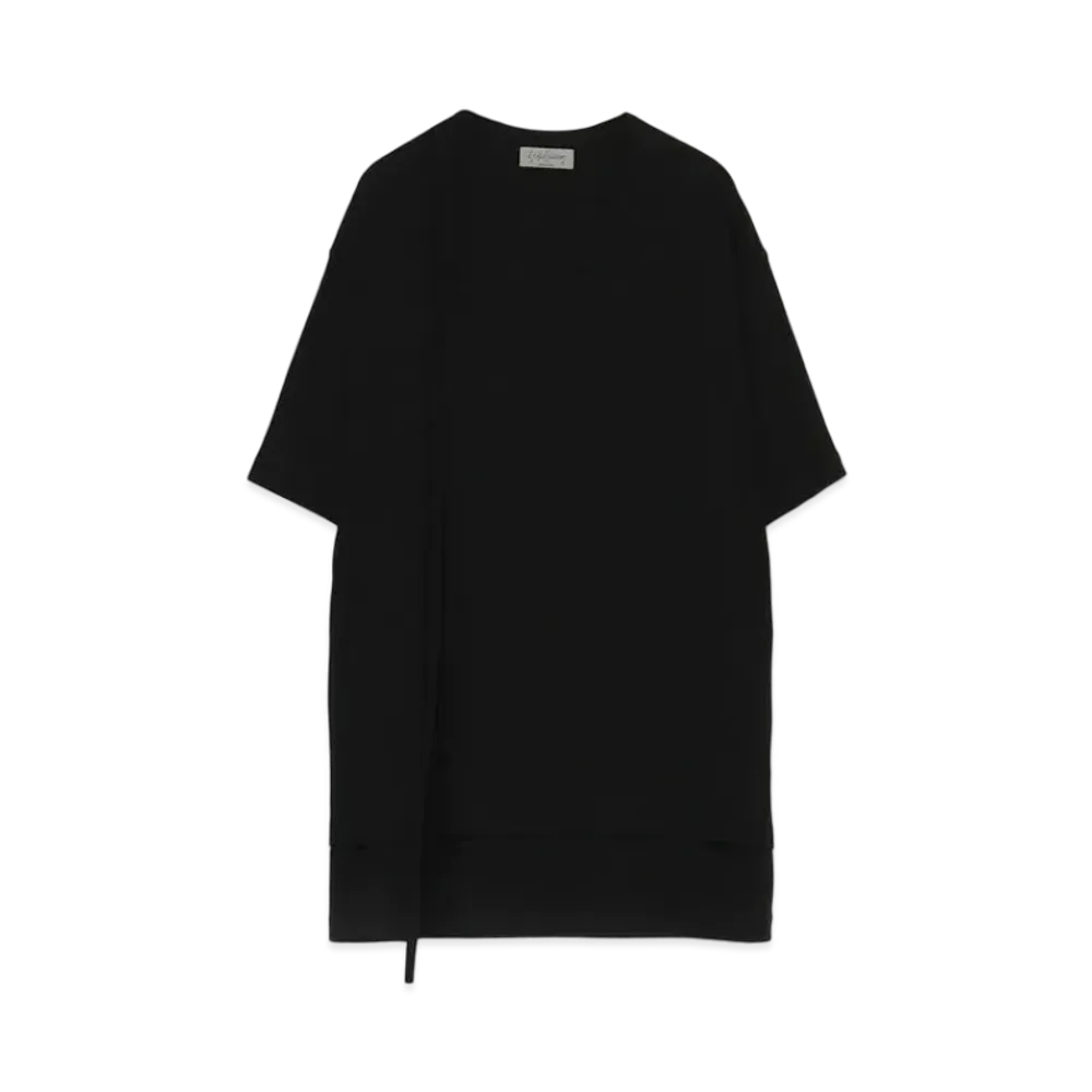 Yohji Yamamoto Pour Homme COTTON SMOOTH LAYERED HALF SLEEVES "Black"