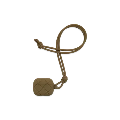 Bottega Veneta Intrecciato Rubber Silicon AirPods Case "Mud"
