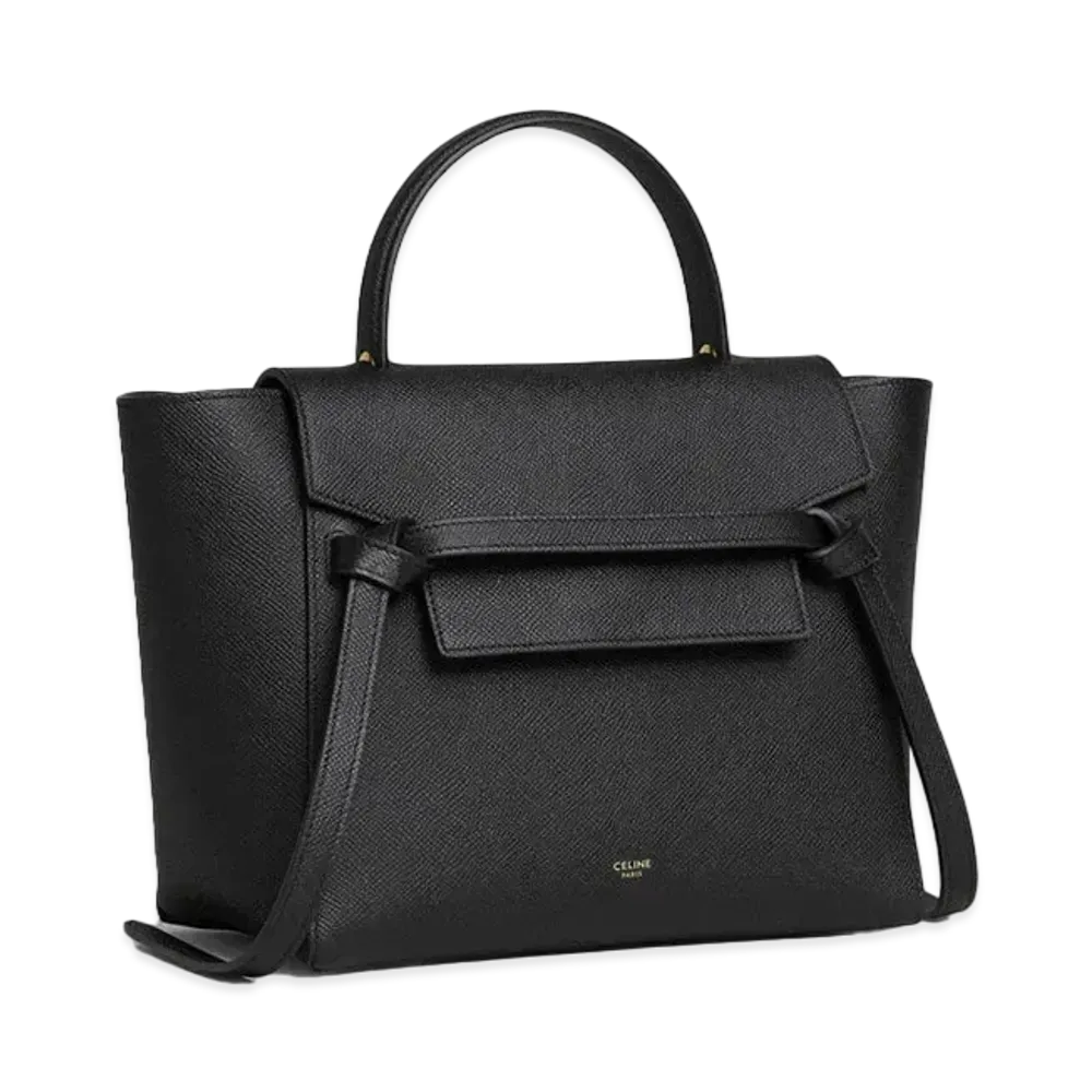 CELINE Micro Belt Bag in Grained Calfskin "Black"