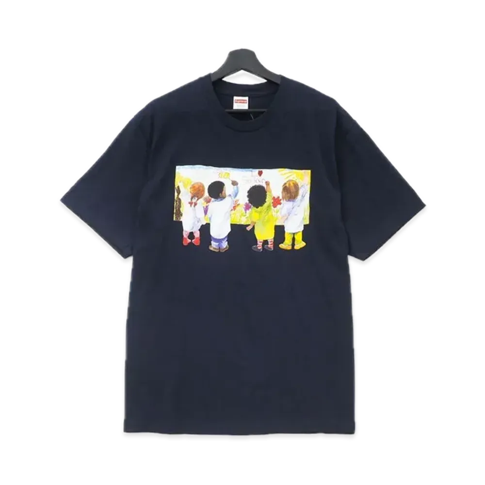 シュプリーム キッズ Tシャツ "ネイビー"
