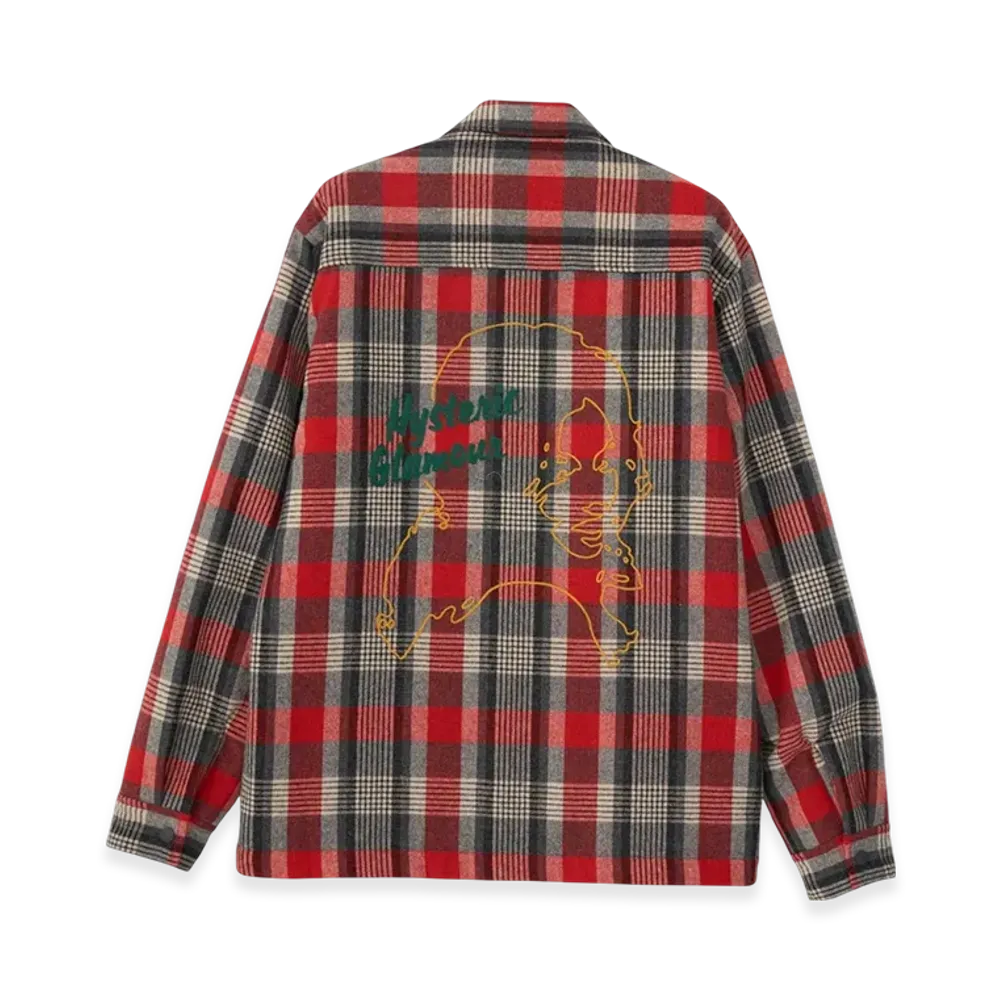 HYSTERIC GLAMOUR State of Hysteric Embroidered CPO Shirt Jacket "Red"