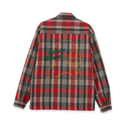 HYSTERIC GLAMOUR State of Hysteric Embroidered CPO Shirt Jacket "Red"