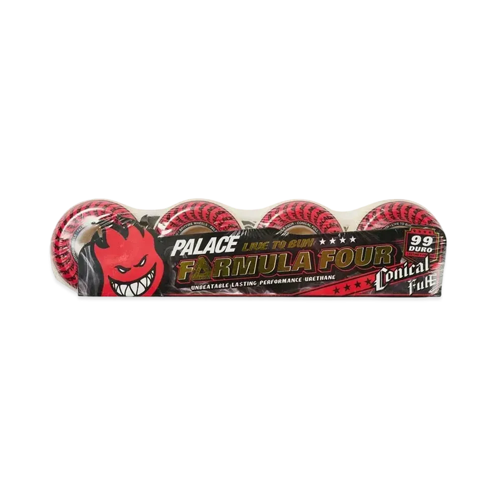 PALACE SPITFIRE Conical Full Formula Four Natural Wheels "White / Red" 52Mm