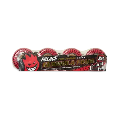 PALACE SPITFIRE Conical Full Formula Four Natural Wheels "White / Red" 52Mm