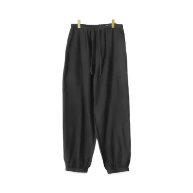 COMOLI Silk Nell Drawstring Pants "Navy"