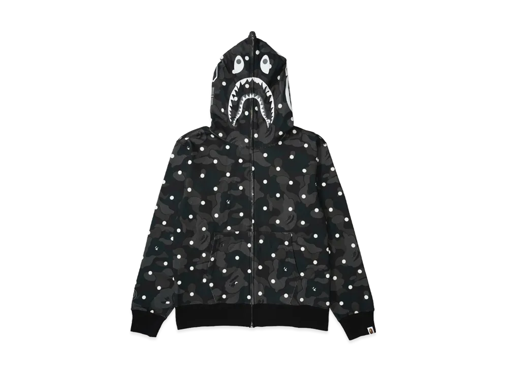 A BATHING APE Abc Dot Shark Full Zip Hoodie "Black"