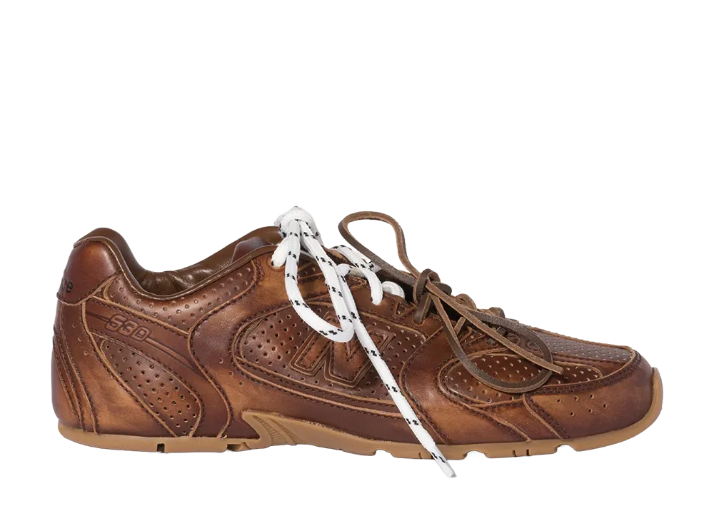 Miu Miu × New Balance Women's 530 SL Deco Leather Sneakers "Sienna Brown"