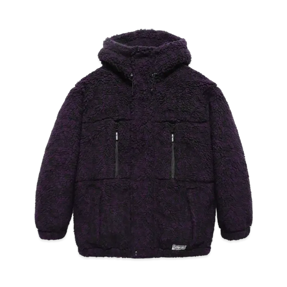 WACKO MARIA Leopard BOA FLEECE HOODED JACKET "Purple"