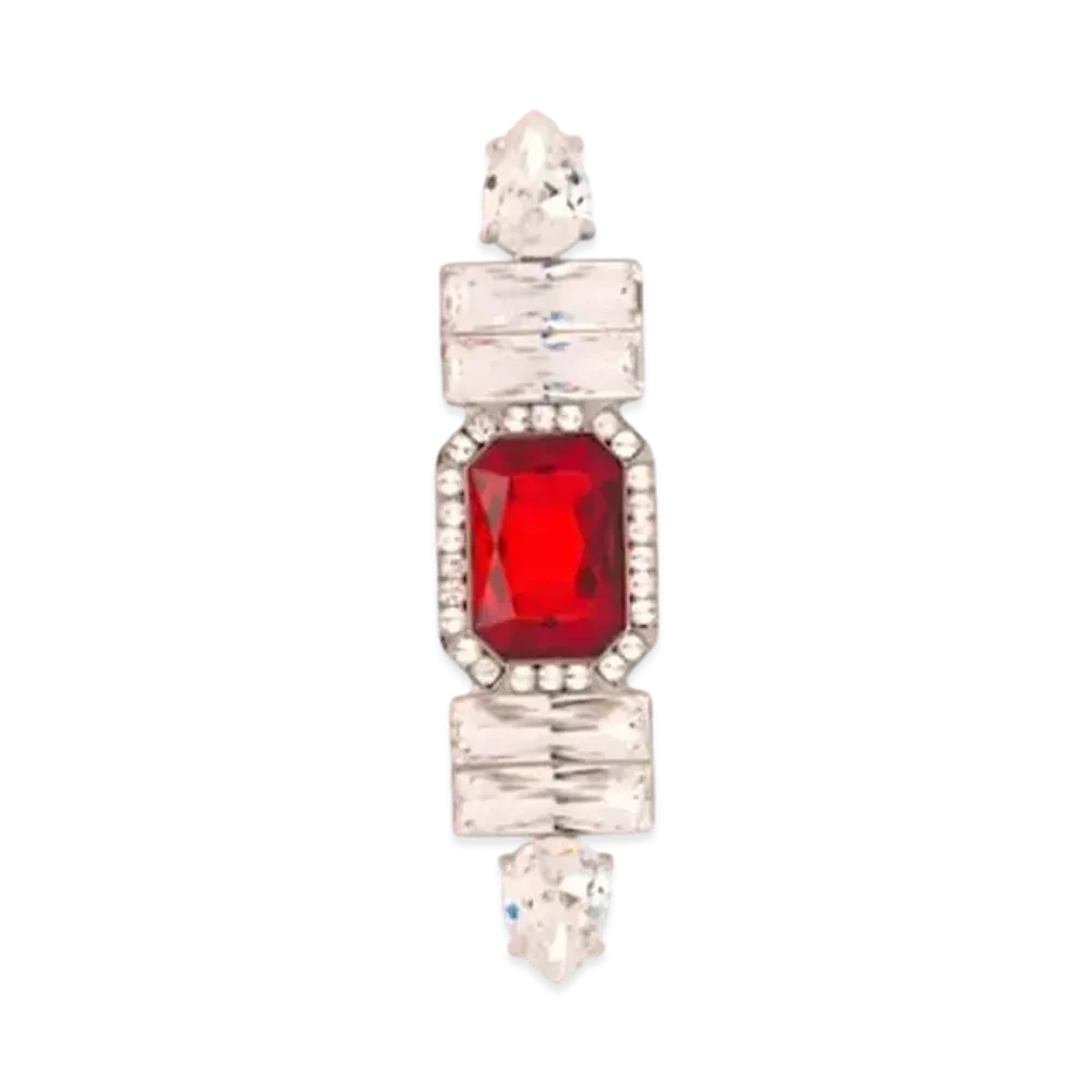 MIU MIU Crystal Brooch "Red/Crystal"