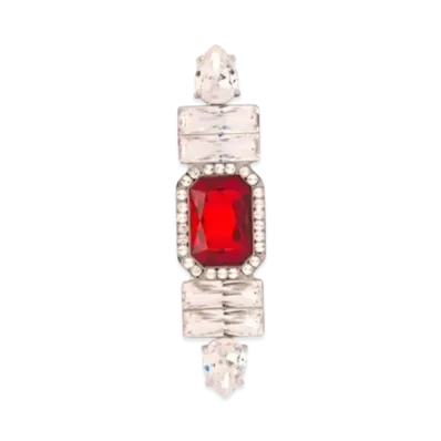 MIU MIU Crystal Brooch "Red/Crystal"