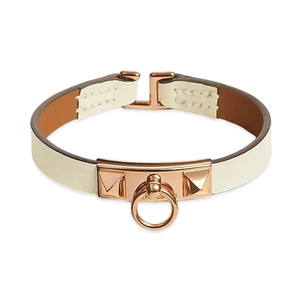 Hermes Rivale Mini Bracelet "Nata/Pink Gold"